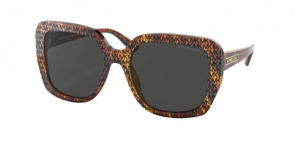 Michael Kors MK2140 MANHASSET Sunglasses, 366787 MANHASSET MK LOGO PRINT TORTOI (PINK)