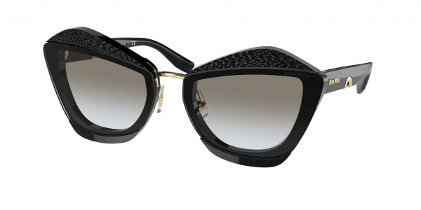 Miu Miu MU 01XS Sunglasses, 06F0A7 BLACK GREY GRADIENT (BLACK)