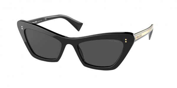 Miu Miu MU 03XSA Sunglasses, 1AB5S0 BLACK DARK GREY (BLACK)