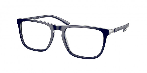 Polo PH2226 Eyeglasses, 5870 SHINY NAVY BLUE/WHITE/NAVY (BLUE)