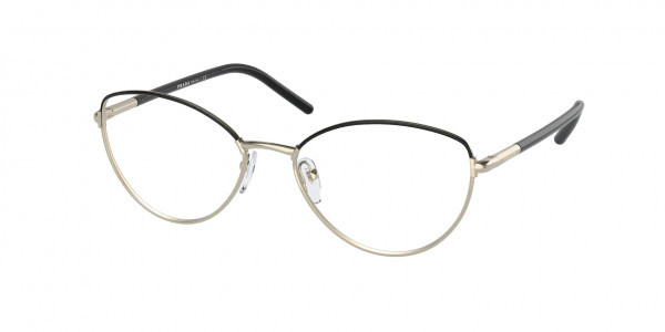Prada PR 62WV Eyeglasses, AAV1O1 BLACK/PALE GOLD (BLACK)