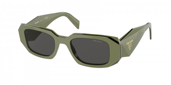 Prada PR 17WS Sunglasses, 13N5S0 SAGE/BLACK DARK GREY (GREEN)