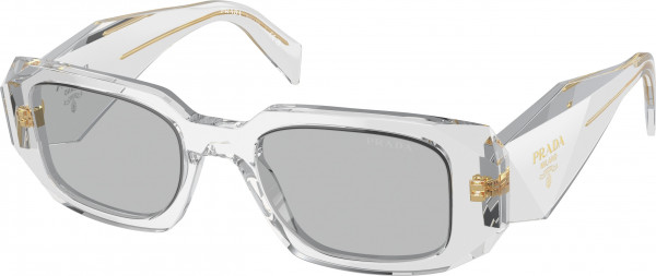 Prada PR 17WSF Sunglasses, 12R30B TRASPARENT GREY LIGHT GREY (GREY)