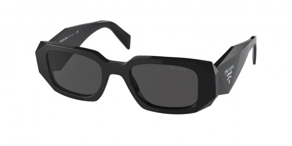 Prada PR 17WSF Sunglasses, 1AB5S0 BLACK DARK GREY (BLACK)