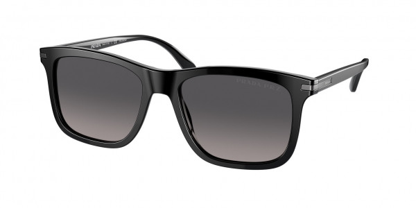 Prada PR 18WSF Sunglasses, 1AB09G BLACK POLAR GREY GRADIENT (BLACK)