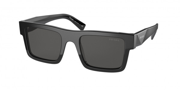 Prada PR 19WSF Sunglasses, 1AB5S0 BLACK DARK GREY (BLACK)
