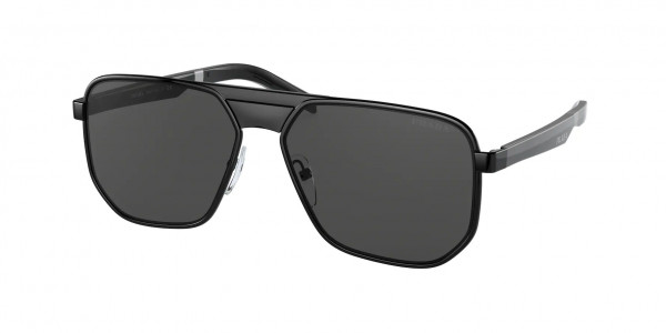 Prada PR 60WS Sunglasses, 1AB5S0 BLACK DARK GREY (BLACK)