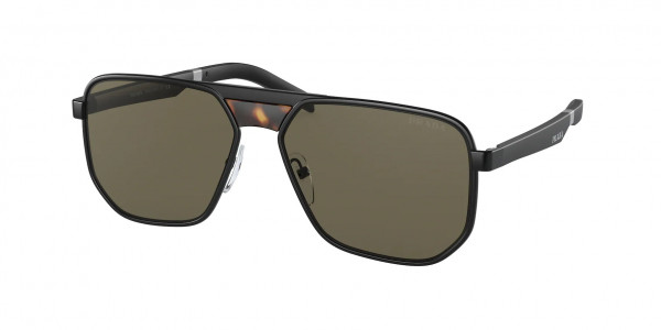 Prada PR 60WS Sunglasses, 1BO5G1 MATTE BLACK BROWN (BLACK)
