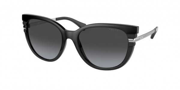 Ralph RA5276 Sunglasses, 50018G BLACK WITH MATTE BLACK DETAILS (BLACK)