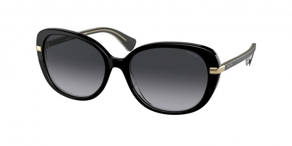 Ralph RA5277 Sunglasses, 59418G SHINY BLACK ON CRYSTAL GRADIEN (BLACK)