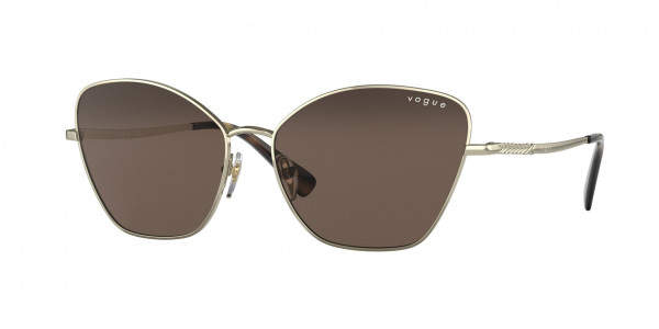 Vogue VO4197S Sunglasses, 848/73 PALE GOLD DARK BROWN (GOLD)