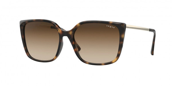 Vogue VO5353S Sunglasses, W65613 DARK HAVANA BROWN GRADIENT (BROWN)