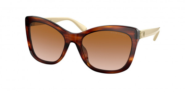 Ralph Lauren RL8192 Sunglasses, 500713 SHINY STRIPED HAVANA BROWN GRA (TORTOISE)