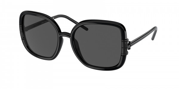 Tory Burch TY9063U Sunglasses, 196287 BLACK DARK GREY (BLACK)