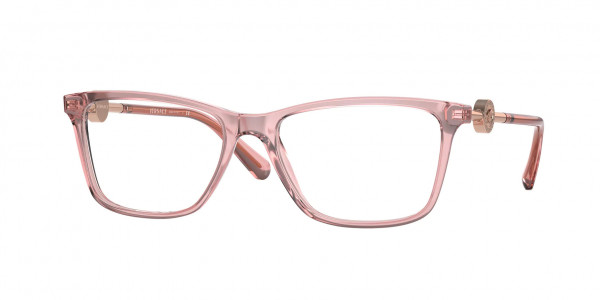 Versace VE3299B Eyeglasses, 5322 TRANSPARENT PINK (PINK)