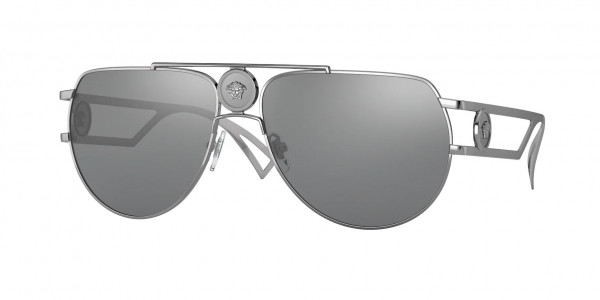Versace VE2225 Sunglasses, 10016G GUNMETAL GREY MIRROR SILVER (GREY)