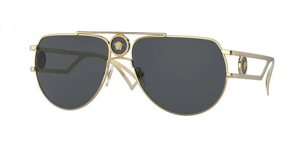 Versace VE2225 Sunglasses, 100287 GOLD GREY (GOLD)