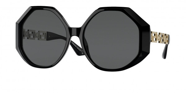 Versace VE4395 Sunglasses, GB1/87 BLACK DARK GREY (BLACK)