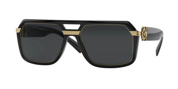Versace VE4399 Sunglasses, GB1/87 BLACK DARK GREY (BLACK)