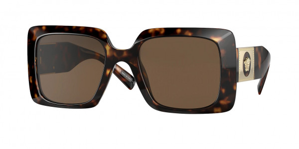 Versace VE4405 Sunglasses, 108/73 HAVANA DARK BROWN (TORTOISE)