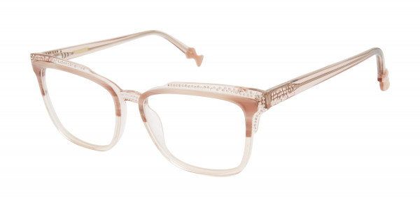 Ted Baker TLW004 Eyeglasses, Blush Horn (BLS)