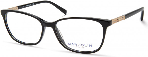 Marcolin MA5025 Eyeglasses, 001 - Shiny Black