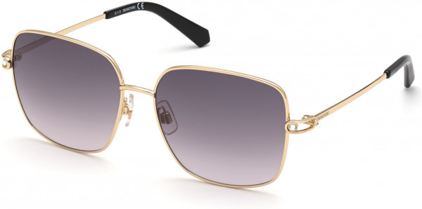 Swarovski SK0313 Sunglasses, 32B - Gold / Gradient Smoke