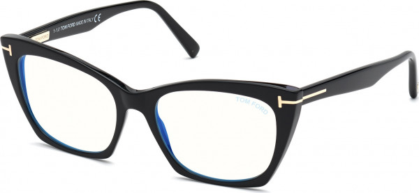 Tom Ford FT5709-B Eyeglasses, 001 - Shiny Black / Shiny Black