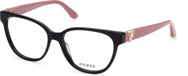 Guess GU2855-S Eyeglasses, 005 - Shiny Black / Shiny Light Fuxia