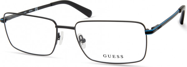 Guess GU50042 Eyeglasses, 002 - Matte Black / Matte Black