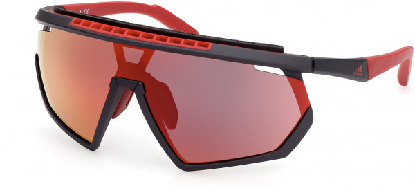 adidas SP0029-H Sunglasses, 02L - Matte Black / Roviex Mirror