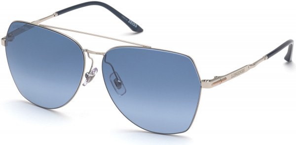 Longines LG0020-H Sunglasses, 16W - Shiny Palladium / Gradient Blue