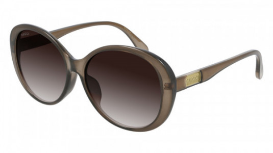 Gucci GG0793SK Sunglasses, 002 - BROWN with BROWN lenses
