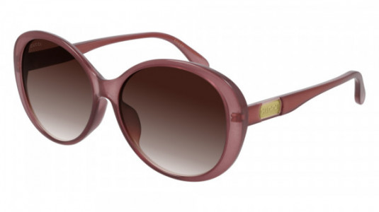 Gucci GG0793SK Sunglasses, 003 - PINK with BROWN lenses