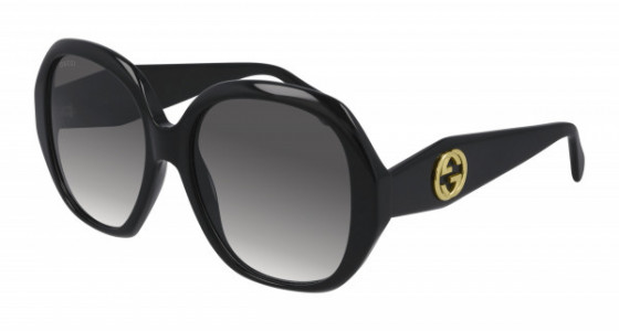 Gucci GG0796S Sunglasses, 001 - BLACK with GREY lenses
