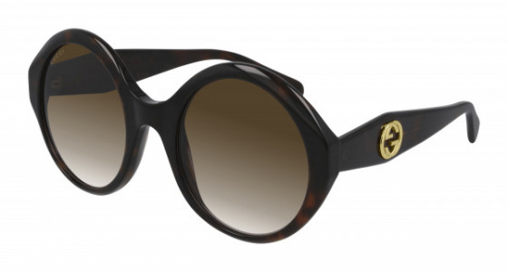 Gucci GG0797S Sunglasses, 002 - HAVANA with BROWN lenses
