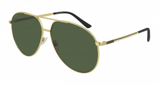 Gucci GG0832S Sunglasses, 002 - GOLD with GREEN lenses