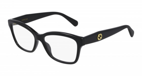 Gucci GG0798O Eyeglasses, 001 - BLACK with TRANSPARENT lenses