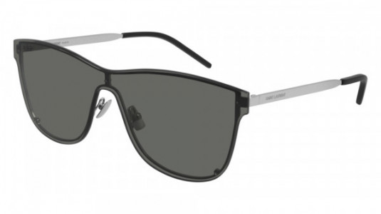 Saint Laurent SL 51 OVER MASK Sunglasses, 002 - SILVER with GREY lenses