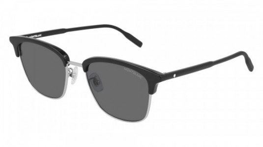 Montblanc MB0136SK Sunglasses, 002 - BLACK with GREY lenses