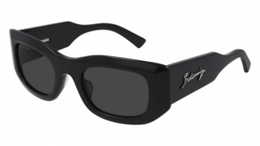 Balenciaga BB0121S Sunglasses, 001 - BLACK with GREY lenses