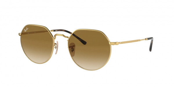 Ray-Ban RB3565 JACK Sunglasses, 001/51 JACK ARISTA CLEAR GRADIENT BRO (GOLD)