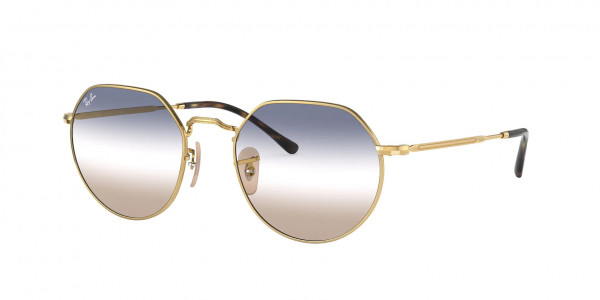 Ray-Ban RB3565 JACK Sunglasses, 001/GD JACK ARISTA CLEAR GRADIENT BLU (GOLD)