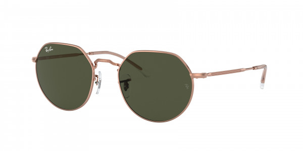 Ray-Ban RB3565 JACK Sunglasses, 920231 JACK ROSE GOLD GREEN (GOLD)