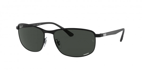 Ray-Ban RB3671CH Sunglasses, 186/K8 BLACK ON BLACK POLAR DARK GREY (BLACK)