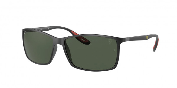 Ray-Ban RB4179M Sunglasses, F60271 MATTE BLACK DARK GREEN (BLACK)