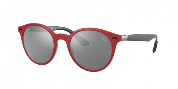 Ray-Ban RB4296M Sunglasses, F6536G MATTE RED GREY MIRROR SILVER (RED)