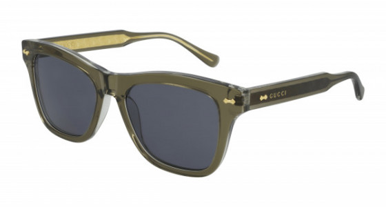 Gucci GG0910S Sunglasses, 002 - GREEN with BLUE lenses