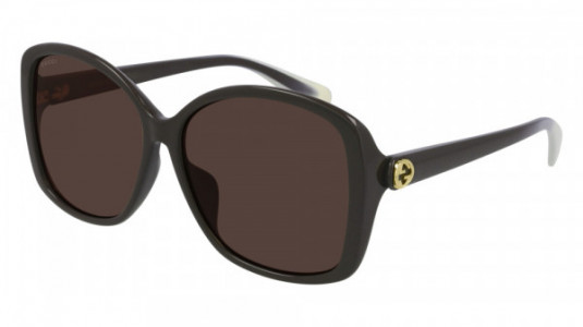 Gucci GG0950SA Sunglasses, 004 - BROWN with BROWN lenses