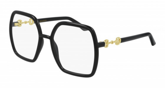 Gucci GG0890O Eyeglasses, 001 - BLACK with TRANSPARENT lenses